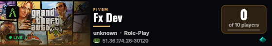 Fx Dev  live status badge