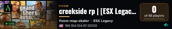 creekside rp | [ESX Legacy] live status badge