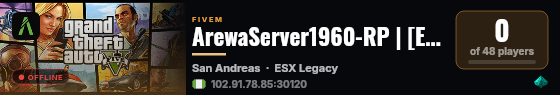 ArewaServer1960-RP | [ESX Legacy] live status badge