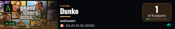 Dunko live status badge