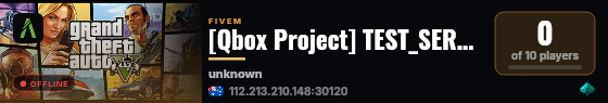 [Qbox Project] TEST_SERVER live status badge