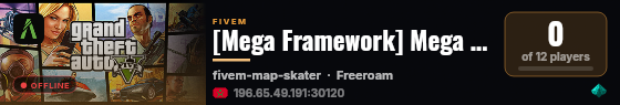 [Mega Framework] Mega Roleplay live status badge