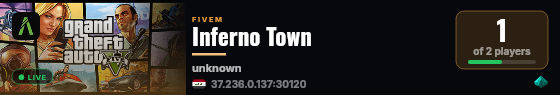 Inferno Town live status badge