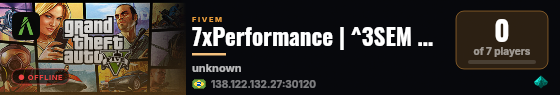 7xPerformance | ^3SEM WL | ^4☠FAVELAS | ^8🌈LGBTQ+ | ^ live status badge