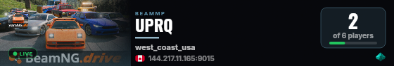 UPRQ live status badge