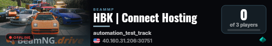 HBK | Connect Hosting live status badge
