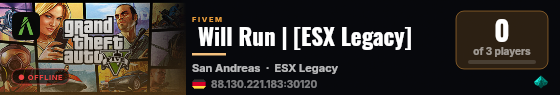  Will Run | [ESX Legacy] live status badge