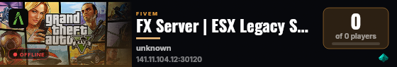 FX Server | ESX Legacy Server live status badge