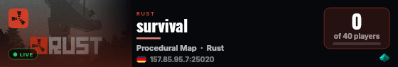 survival live status badge