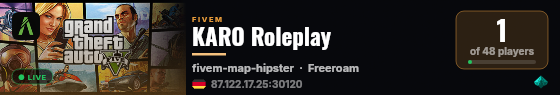 KARO Roleplay live status badge