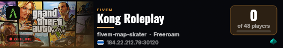 Kong Roleplay live status badge