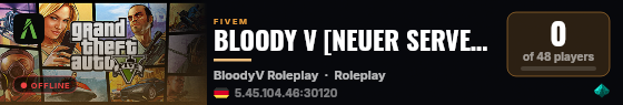 BLOODY V [NEUER SERVER] live status badge