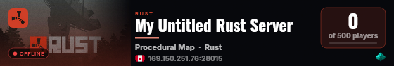 My Untitled Rust Server live status badge