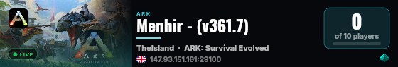 Menhir - (v361.7) live status badge