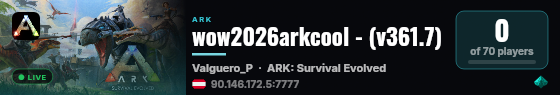 wow2026arkcool - (v361.7) live status badge