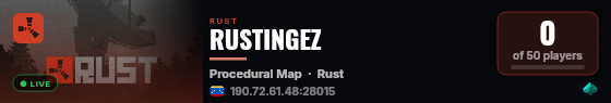 RUSTINGEZ live status badge