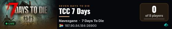 TCC 7 Days live status badge