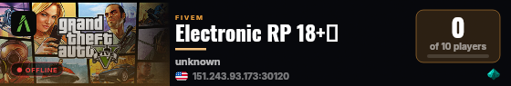 Electronic RP 18+⚡️ live status badge