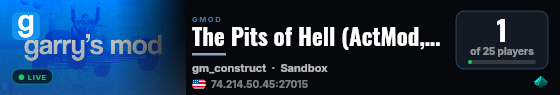 The Pits of Hell (ActMod, PAC3, ArcCW, Glide) live status badge