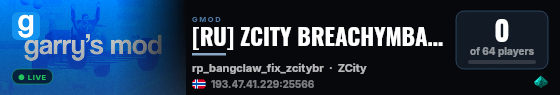[RU] ZCITY BREACHYMBA | BREACH | BANGCLAW live status badge