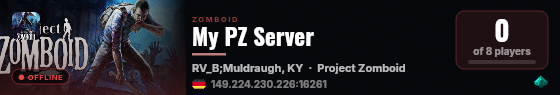 My PZ Server live status badge