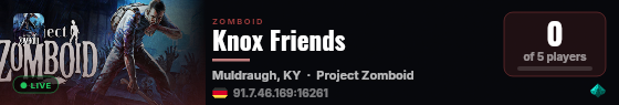 Knox Friends live status badge