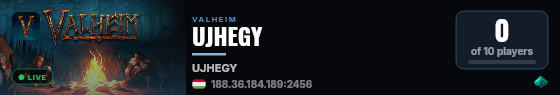 UJHEGY live status badge