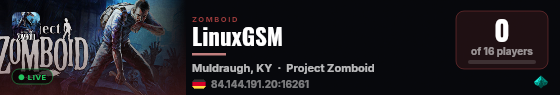 LinuxGSM live status badge
