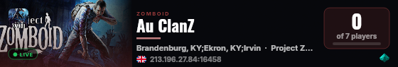 Au ClanZ live status badge