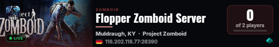 Flopper Zomboid Server live status badge