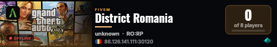 District Romania live status badge