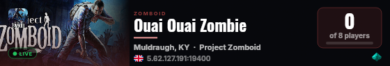 Ouai Ouai Zombie live status badge