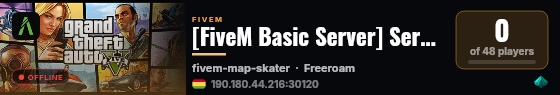 [FiveM Basic Server] Server Danerdo live status badge