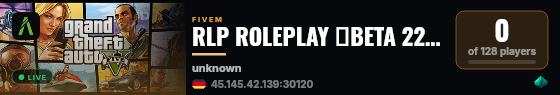 RLP Roleplay live status badge