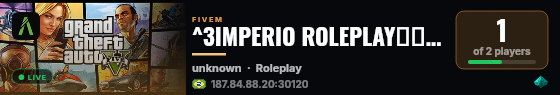 ^3IMPERIO ROLEPLAY▬▬▬▬↭🡺ABRIU HJ 06/07🡸↭▬▬▬👑 live status badge