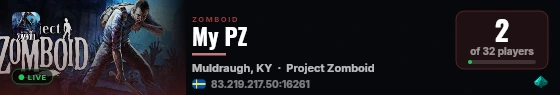 My PZ live status badge