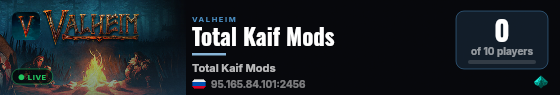 Total Kaif Mods live status badge