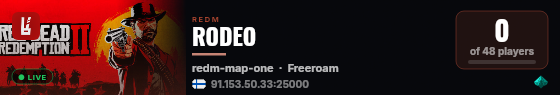 RODEO live status badge