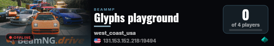 Glyphs playground live status badge