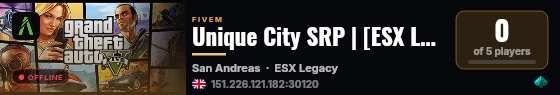 Unique City SRP | [ESX Legacy] live status badge