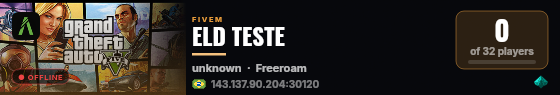 ELD TESTE live status badge