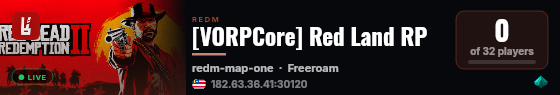 [VORPCore] Red Land RP live status badge