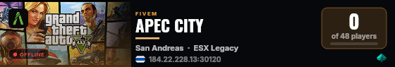 APEC CITY live status badge