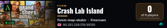 Crash Lab Island live status badge