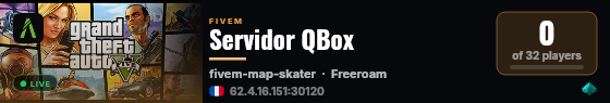 Servidor QBox live status badge