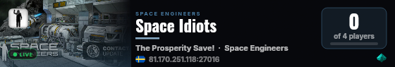 Space Idiots live status badge