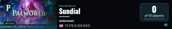 Sundial live status badge