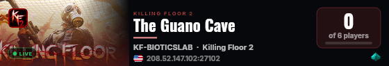 The Guano Cave live status badge