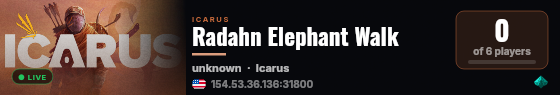 Radahn Elephant Walk live status badge