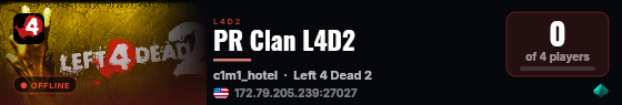 PR Clan L4D2 live status badge